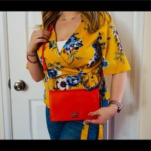 Sam Edelman tangerine square crossbody